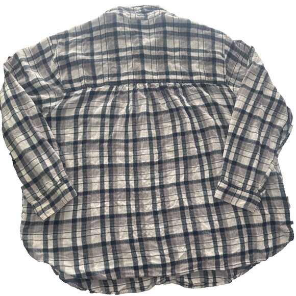 Anthropologie Pilcro Hadley Relaxed Plaid Shirt 3X Button Front Flannel Cabin - Picture 4 of 8